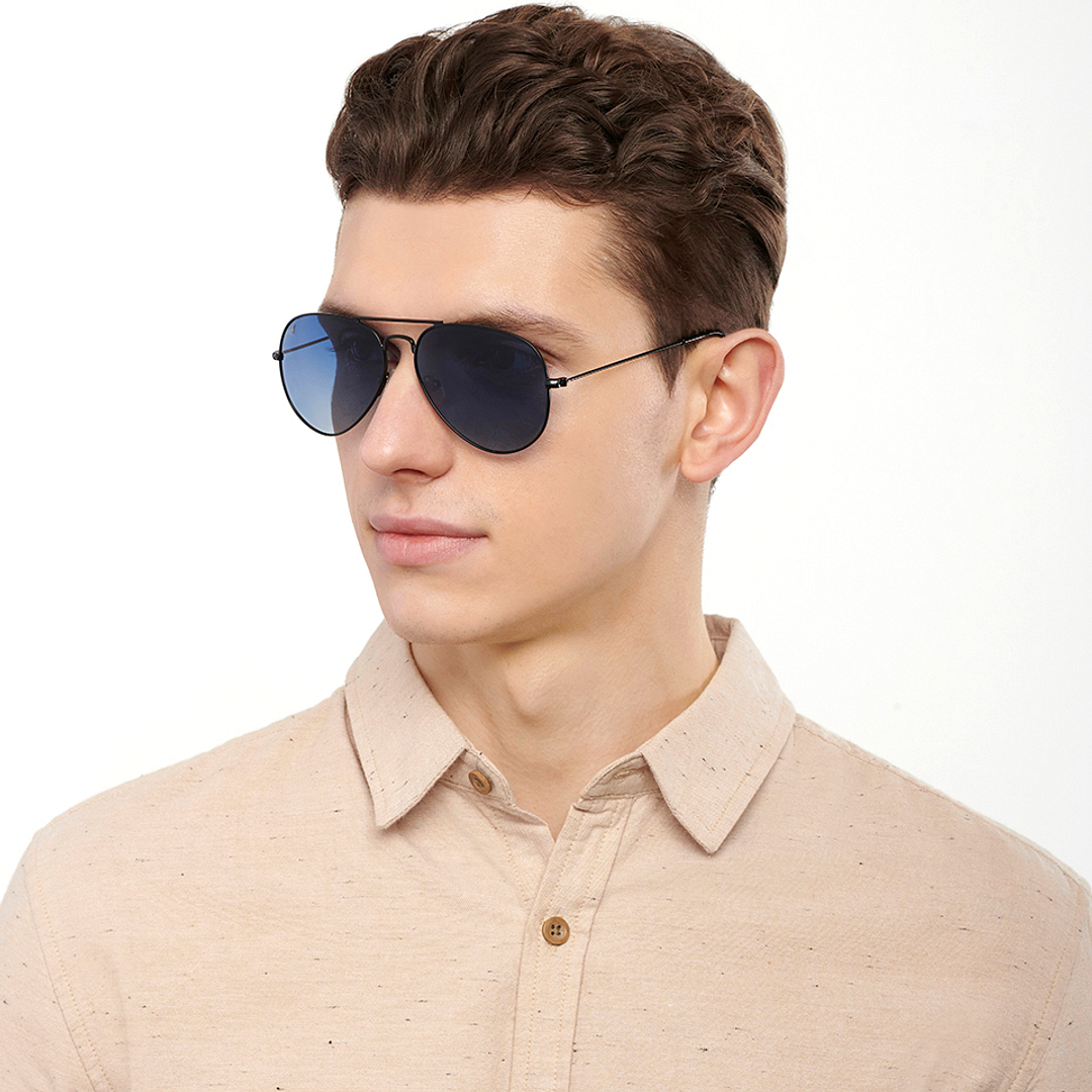 Vincent Chase Polarized Black Full Rim Aviator right side