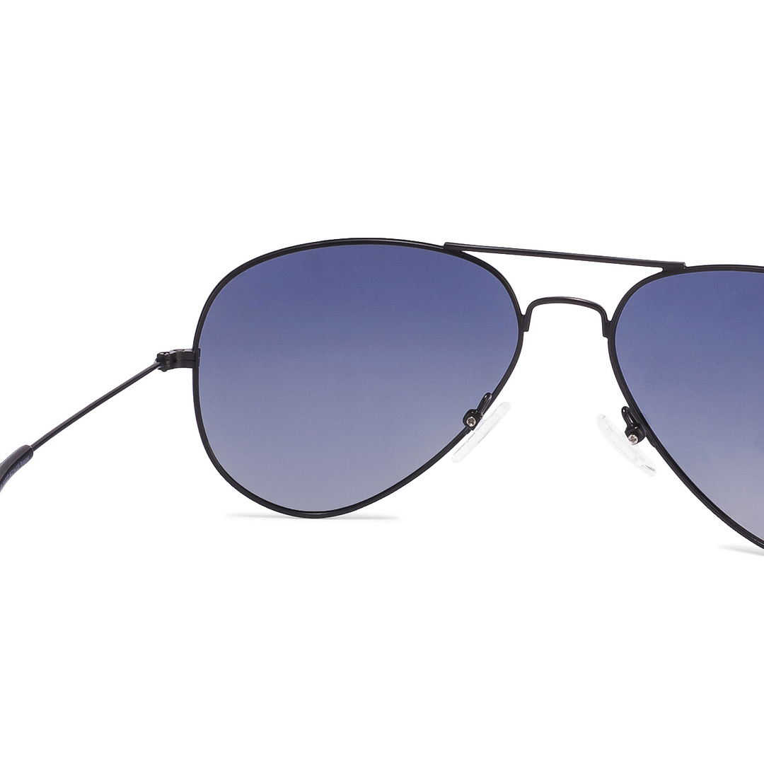 Vincent Chase Polarized Black Full Rim Aviator left side