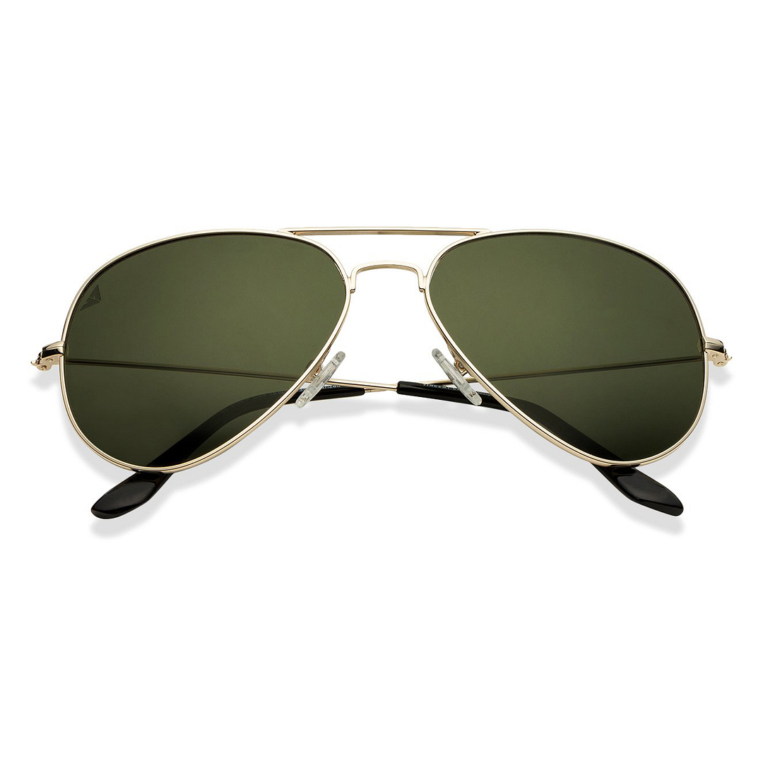 Vincent Chase Polarized Gold Full Rim Aviator right side