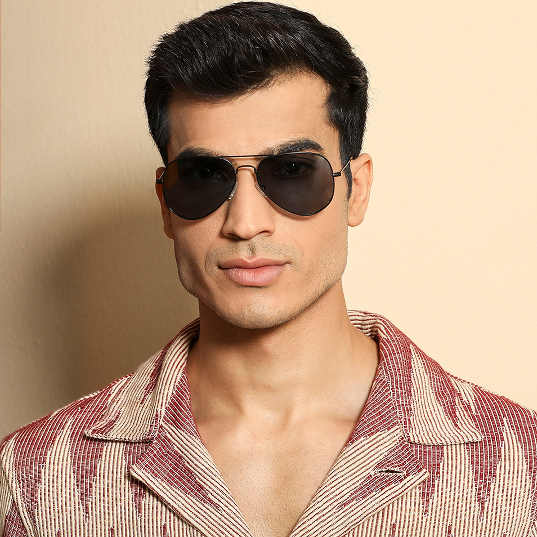 Vincent Chase Online Black Full Rim Aviator right side