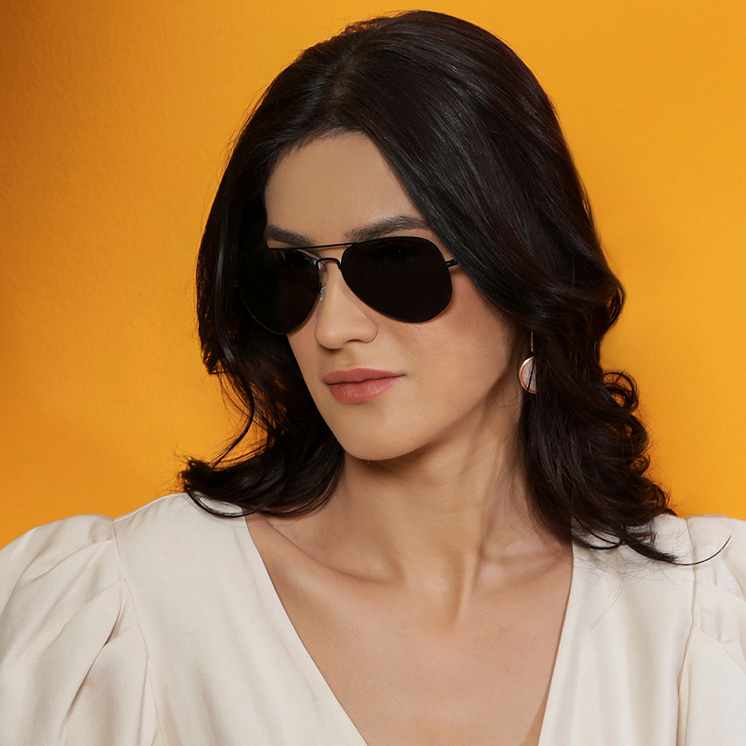 Vincent Chase Online Black Full Rim Aviator right side