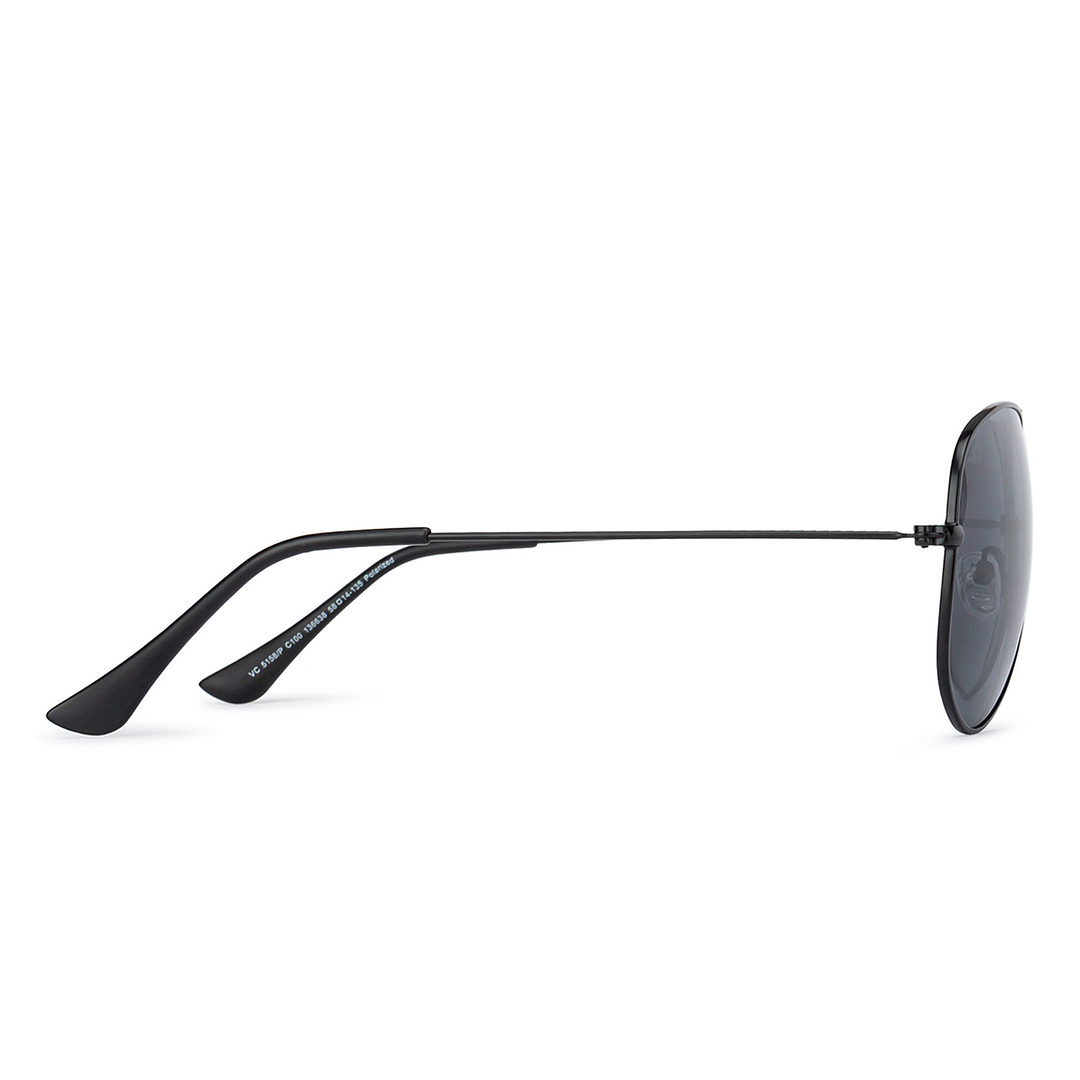 Vincent Chase Online Black Full Rim Aviator left side