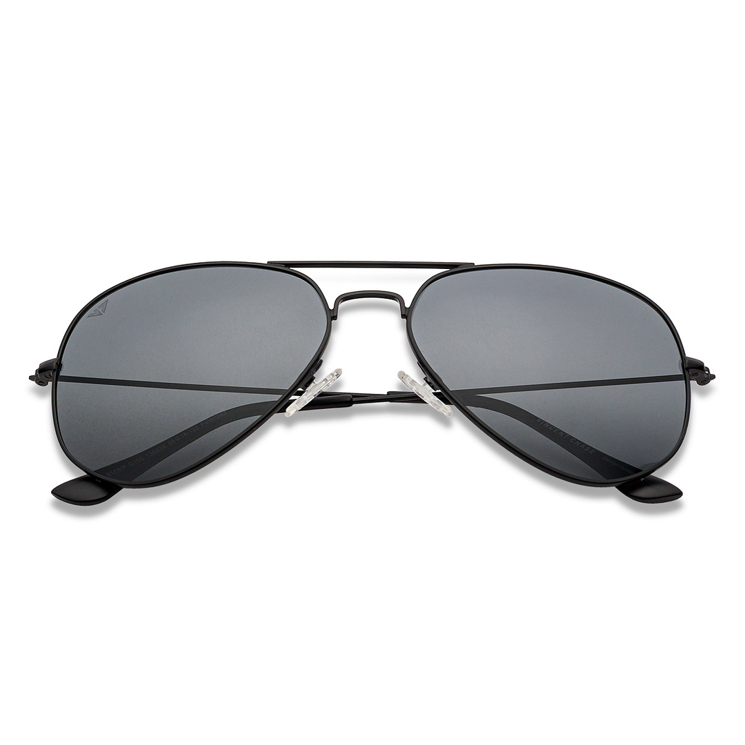 Vincent Chase Online Black Full Rim Aviator left side