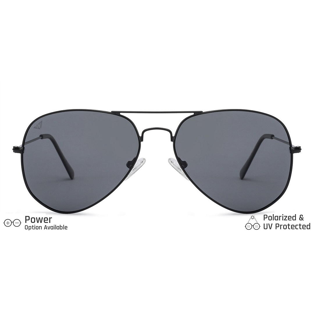 Vincent Chase Online Black Full Rim Aviator left side