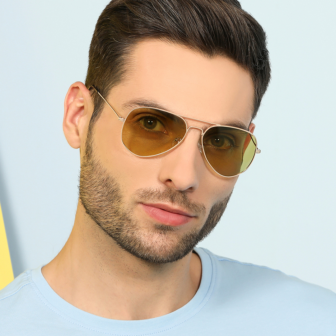 Vincent Chase Online Gold Full Rim Aviator right side