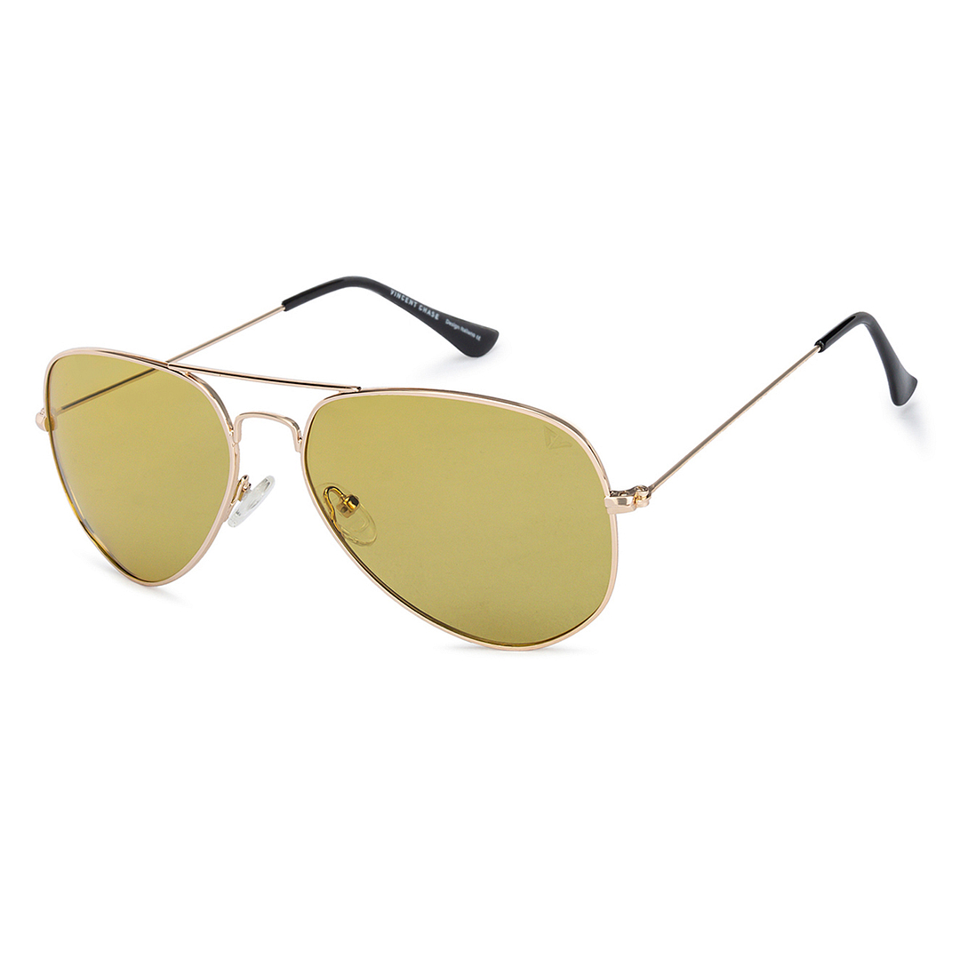 Vincent Chase Online Gold Full Rim Aviator left side