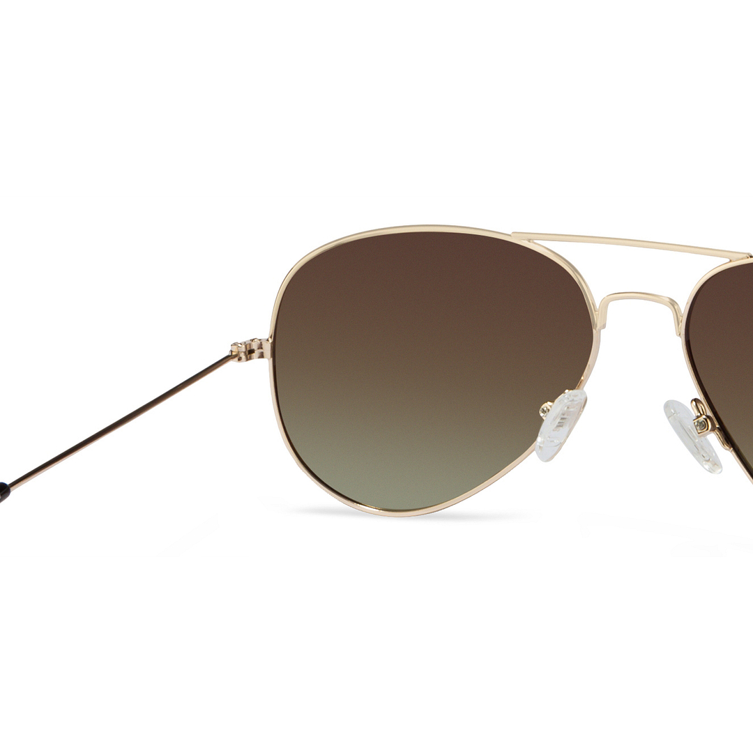 Vincent Chase Online Gold Full Rim Aviator left side