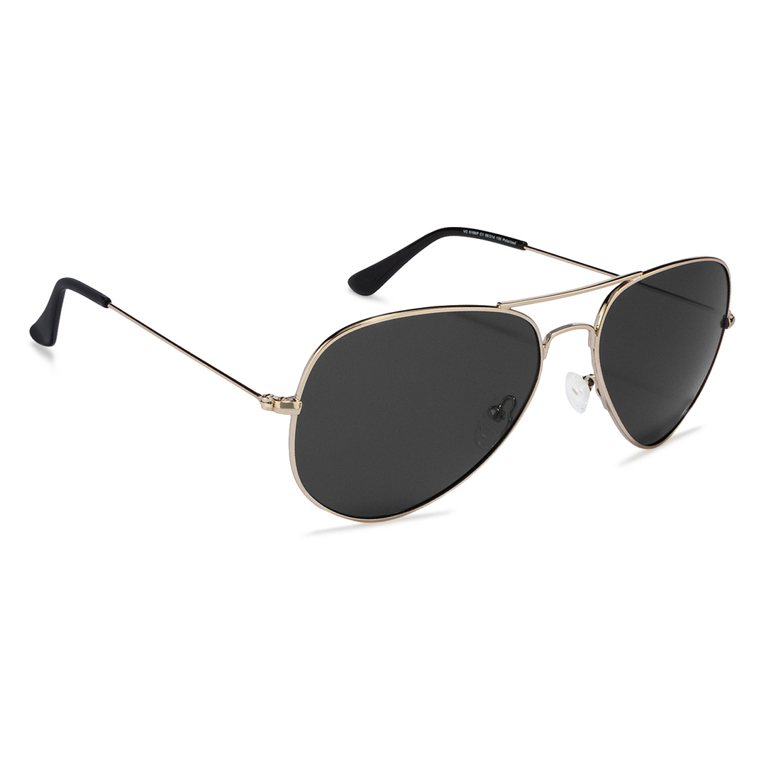 Vincent Chase Polarized Gold Full Rim Aviator left side