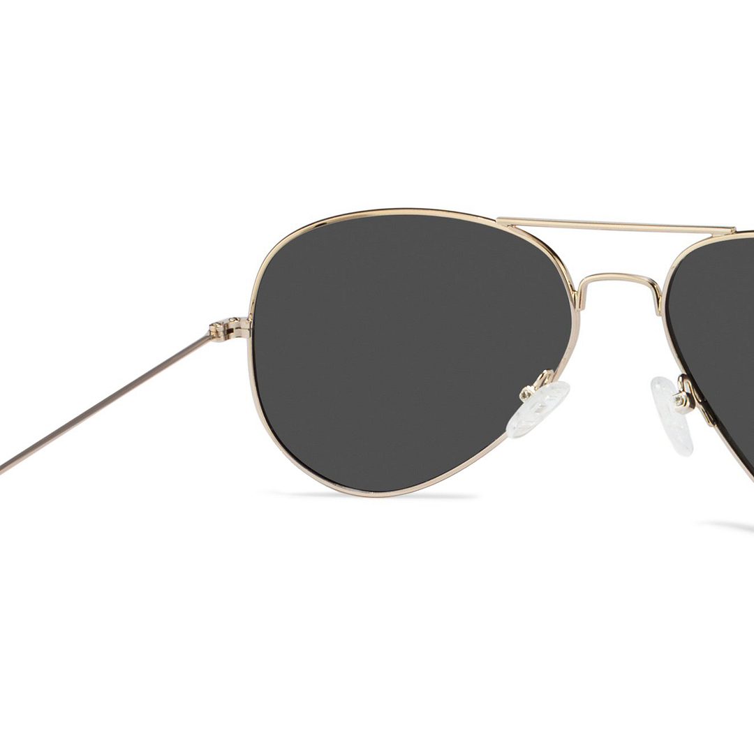 Vincent Chase Polarized Gold Full Rim Aviator left side
