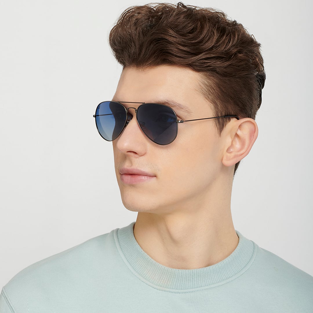 Vincent Chase Polarized Gunmetal Full Rim Aviator right side