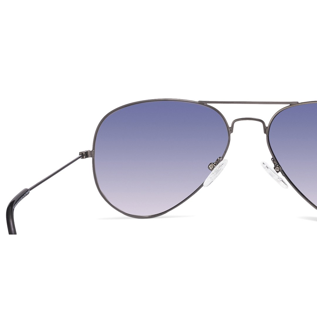 Vincent Chase Polarized Gunmetal Full Rim Aviator left side