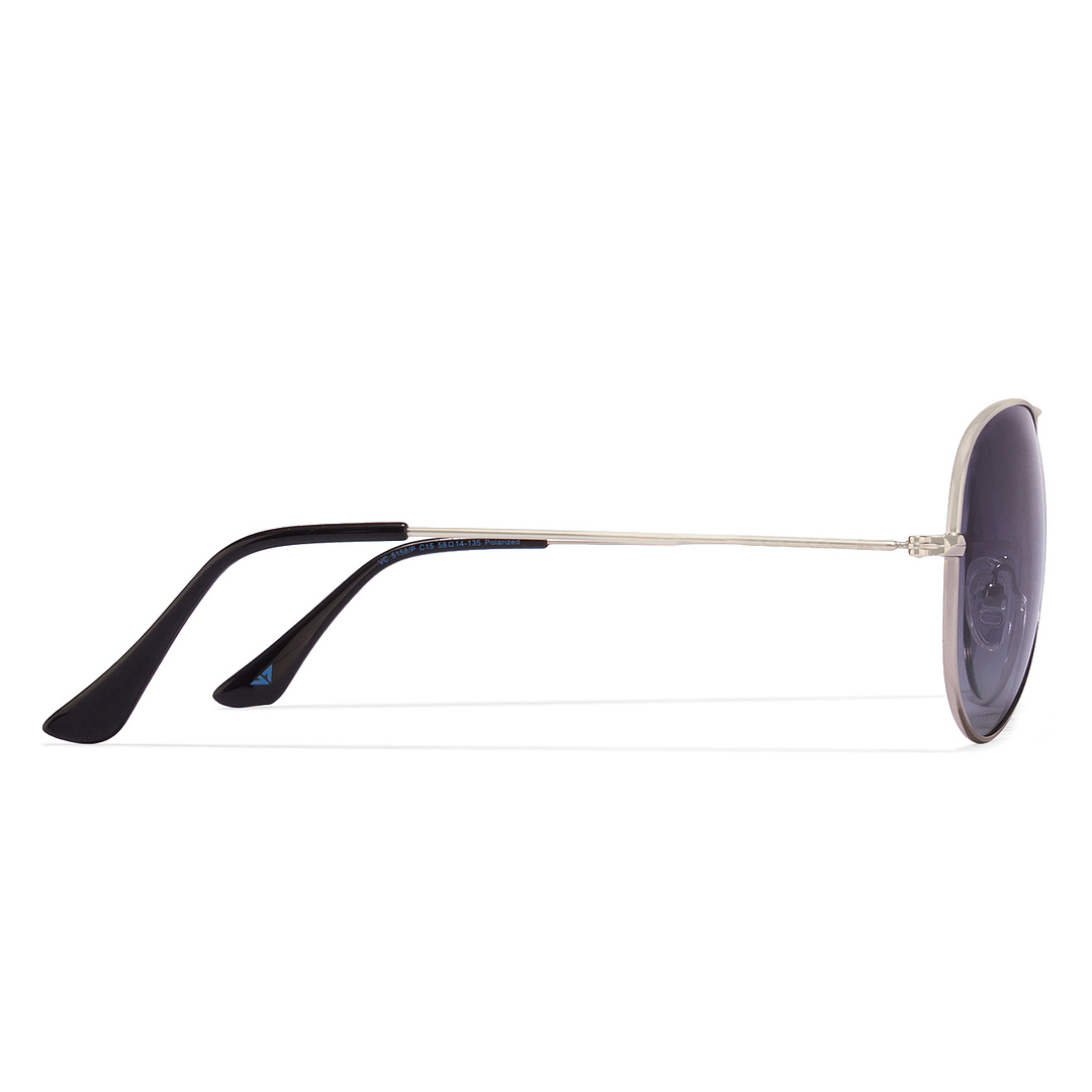Vincent Chase Online Silver Full Rim Aviator left side