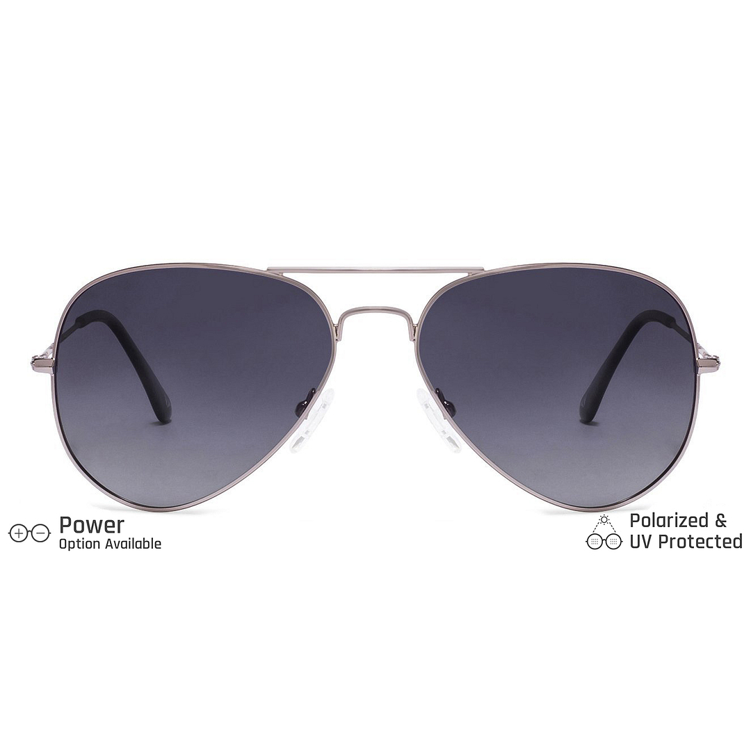Vincent Chase Online Silver Full Rim Aviator left side