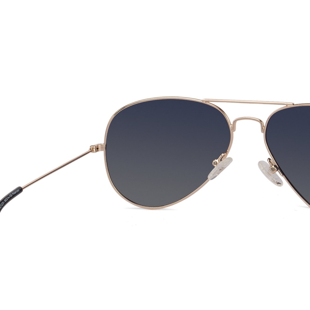 Vincent Chase Polarized Gold Full Rim Aviator left side