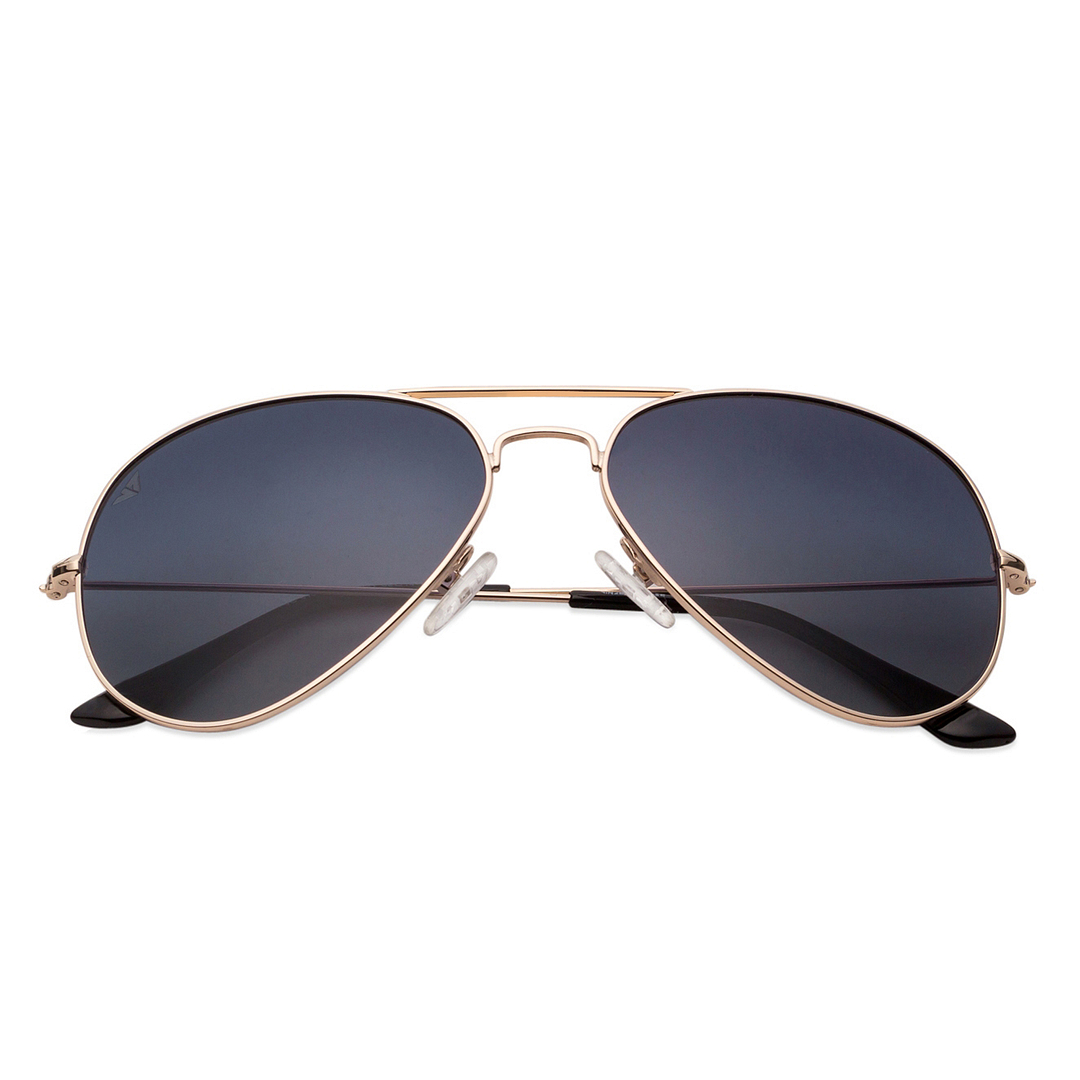 Vincent Chase Polarized Gold Full Rim Aviator right side