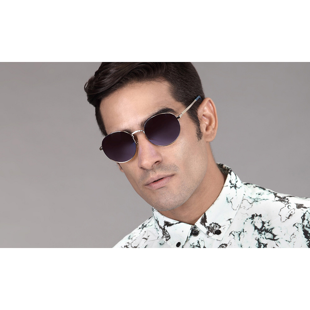 Vincent Chase Online Silver Full Rim Round left side