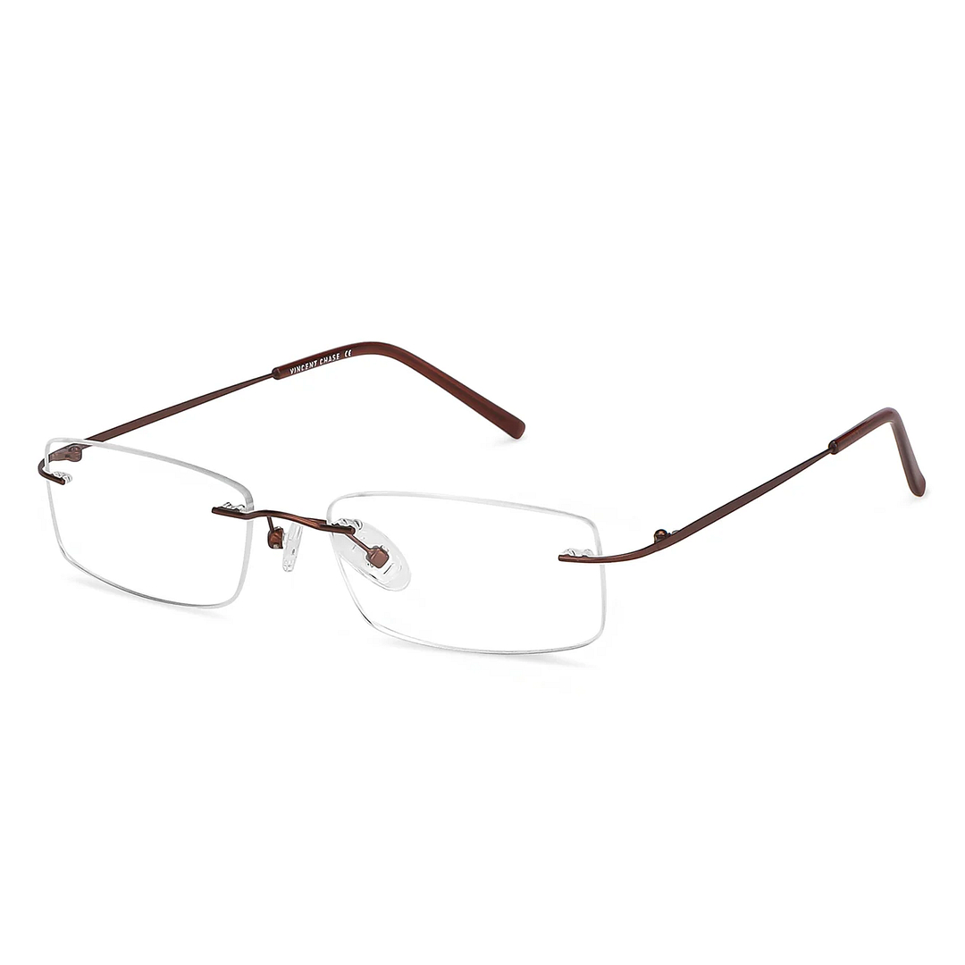 Vincent Chase Online Light Brown Rimless Rectangle right side