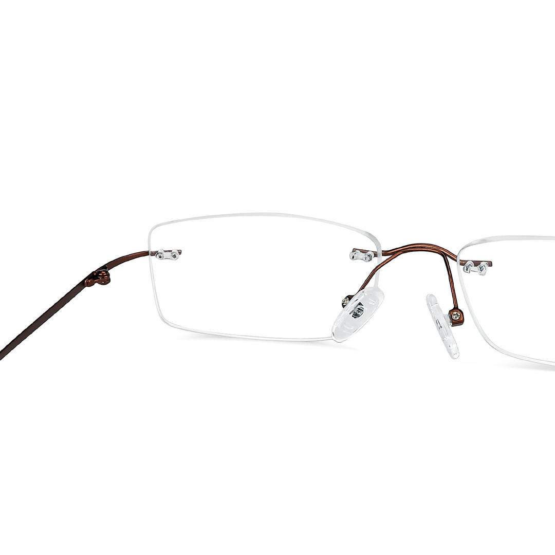 Vincent Chase Online Light Brown Rimless Rectangle right side