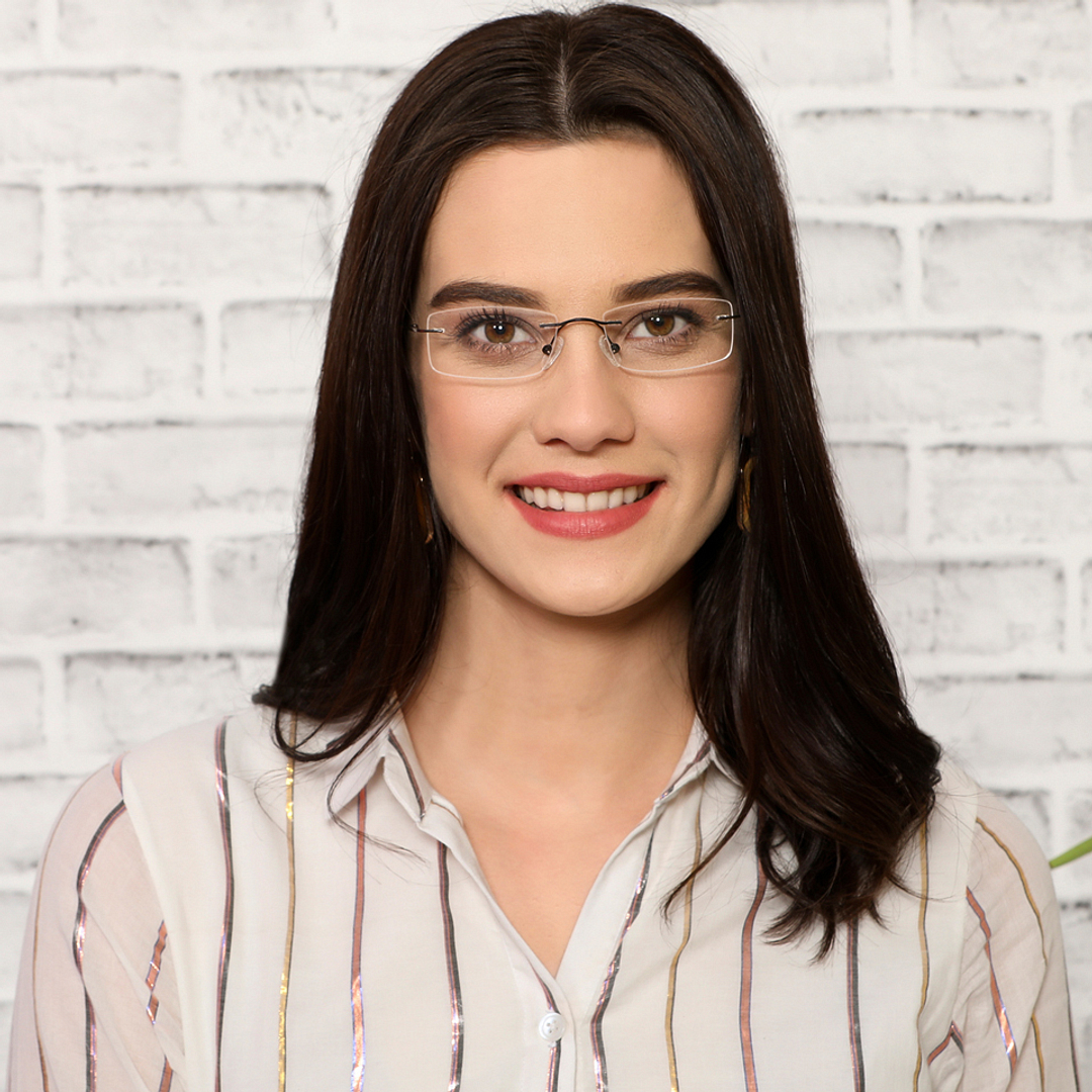 Vincent Chase Online Mid Gunmetal Rimless Rectangle left side