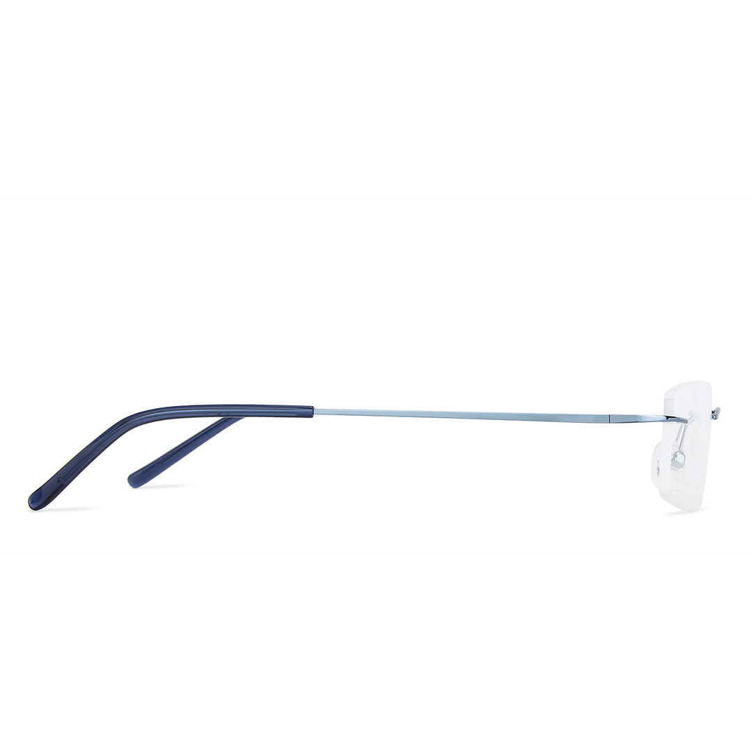 Vincent Chase Sky Blue Rimless Rectangle left side