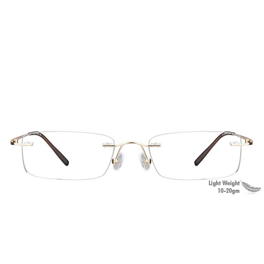 Vincent Chase Online Gold Rimless Rectangle left side