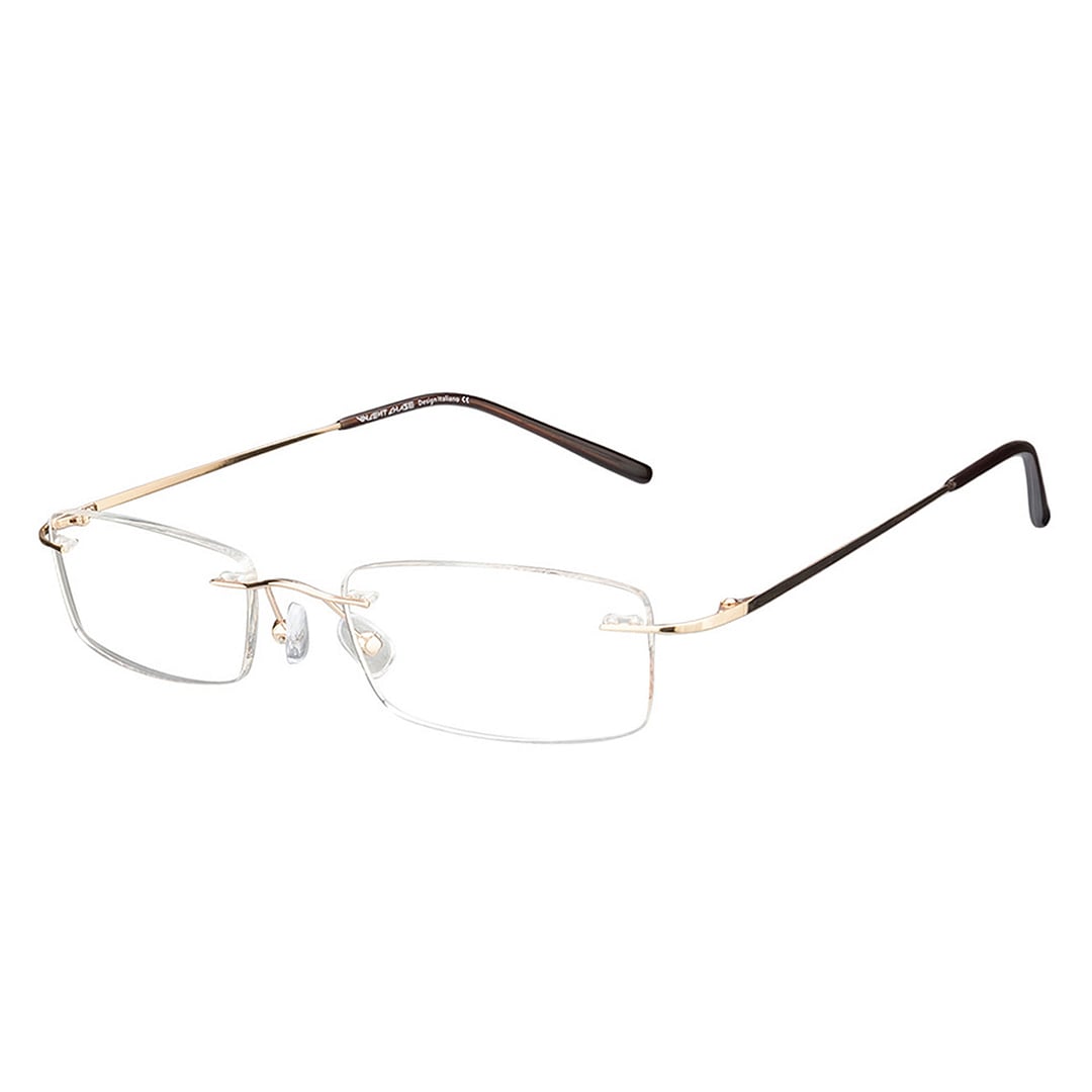 Vincent Chase Online Gold Rimless Rectangle left side
