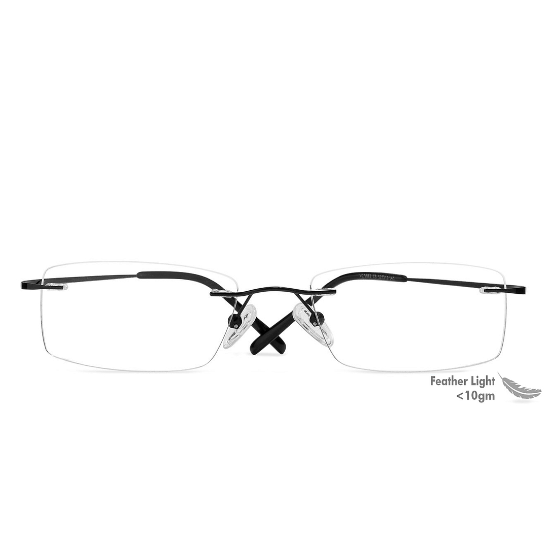 Vincent Chase Online Black Rimless Rectangle left side