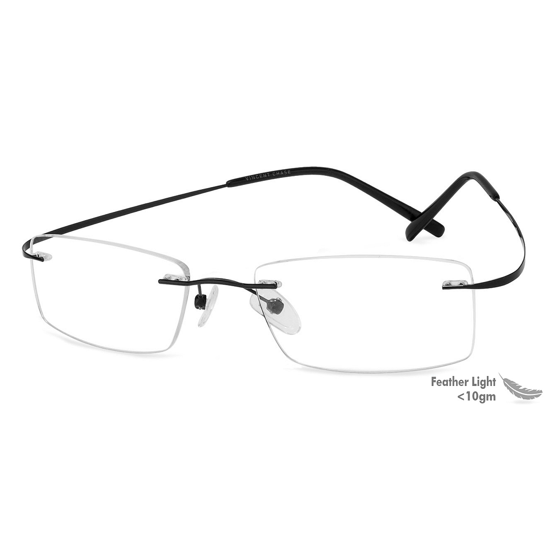 Vincent Chase Online Black Rimless Rectangle right side