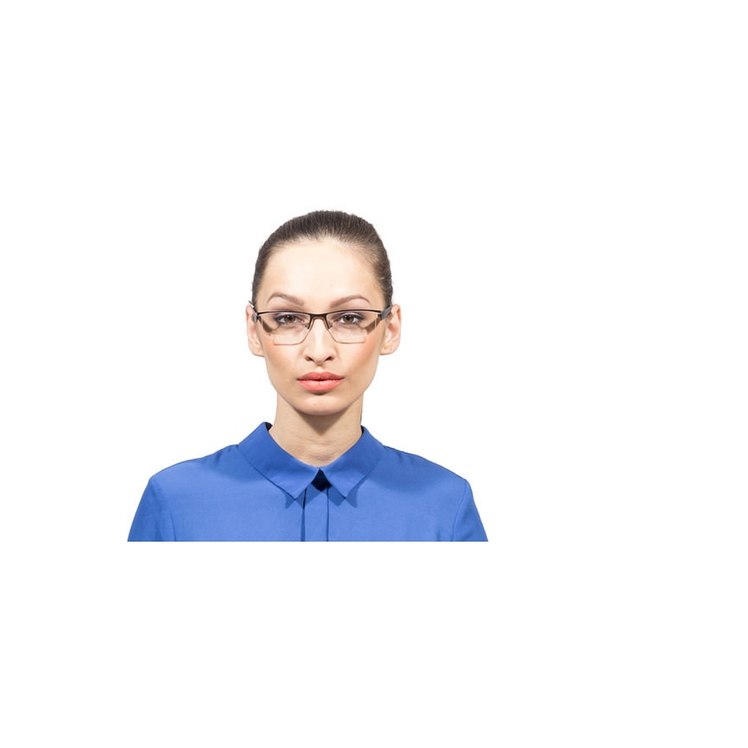 Lenskart Air Online Silver Half Rim Rectangle left side