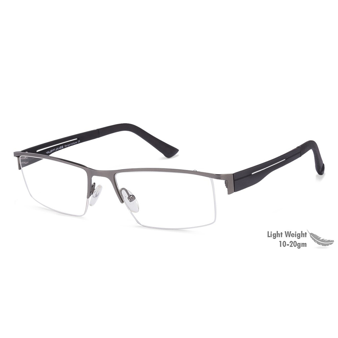 Lenskart Air Online Silver Half Rim Rectangle right side