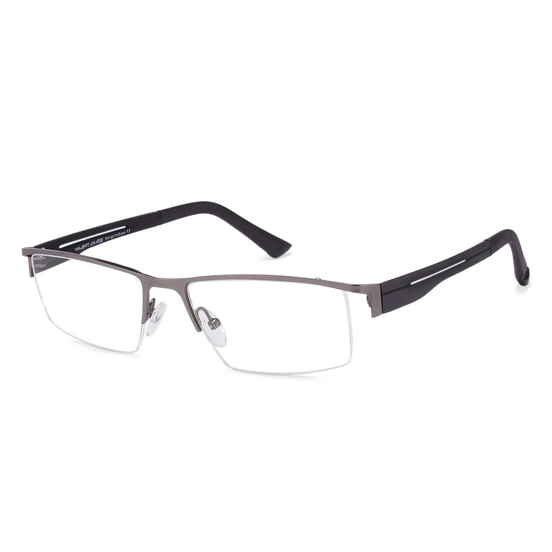 Lenskart Air Online Silver Half Rim Rectangle left side