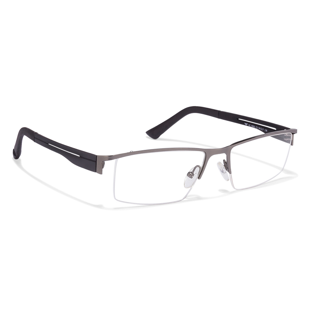 Lenskart Air Online Silver Half Rim Rectangle left side