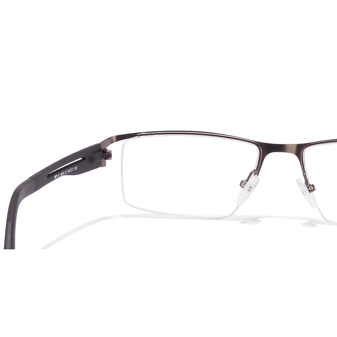 Lenskart Air Online Silver Half Rim Rectangle left side