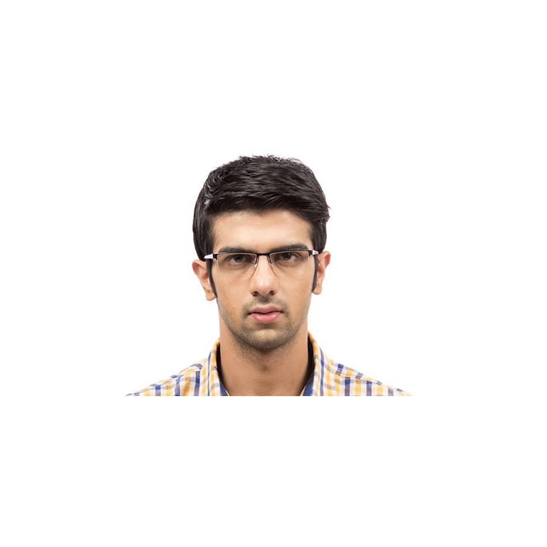 Vincent Chase Online Mid Gunmetal Half Rim Rectangle right side