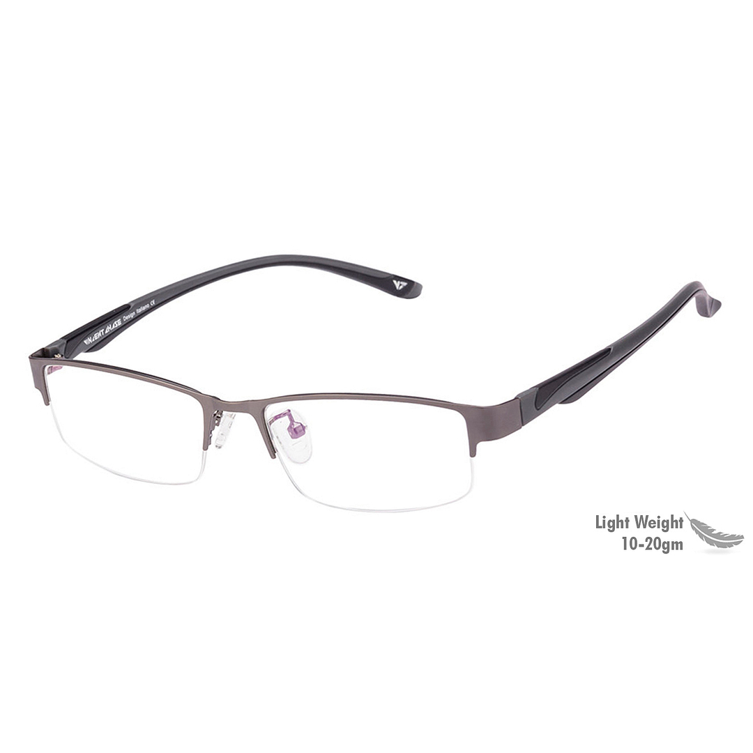 Lenskart Air Online Dark Gunmetal Half Rim Rectangle right side
