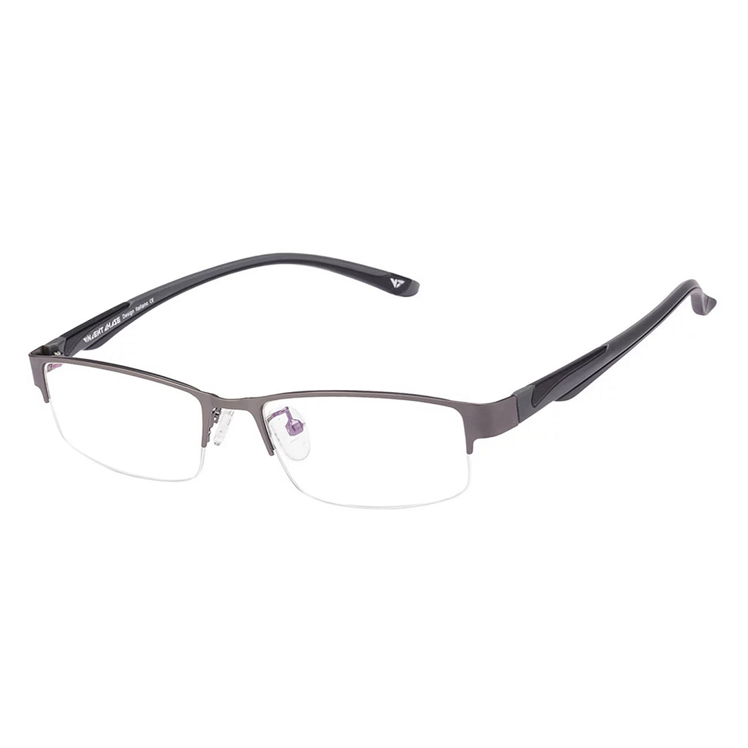 Lenskart Air Online Dark Gunmetal Half Rim Rectangle left side