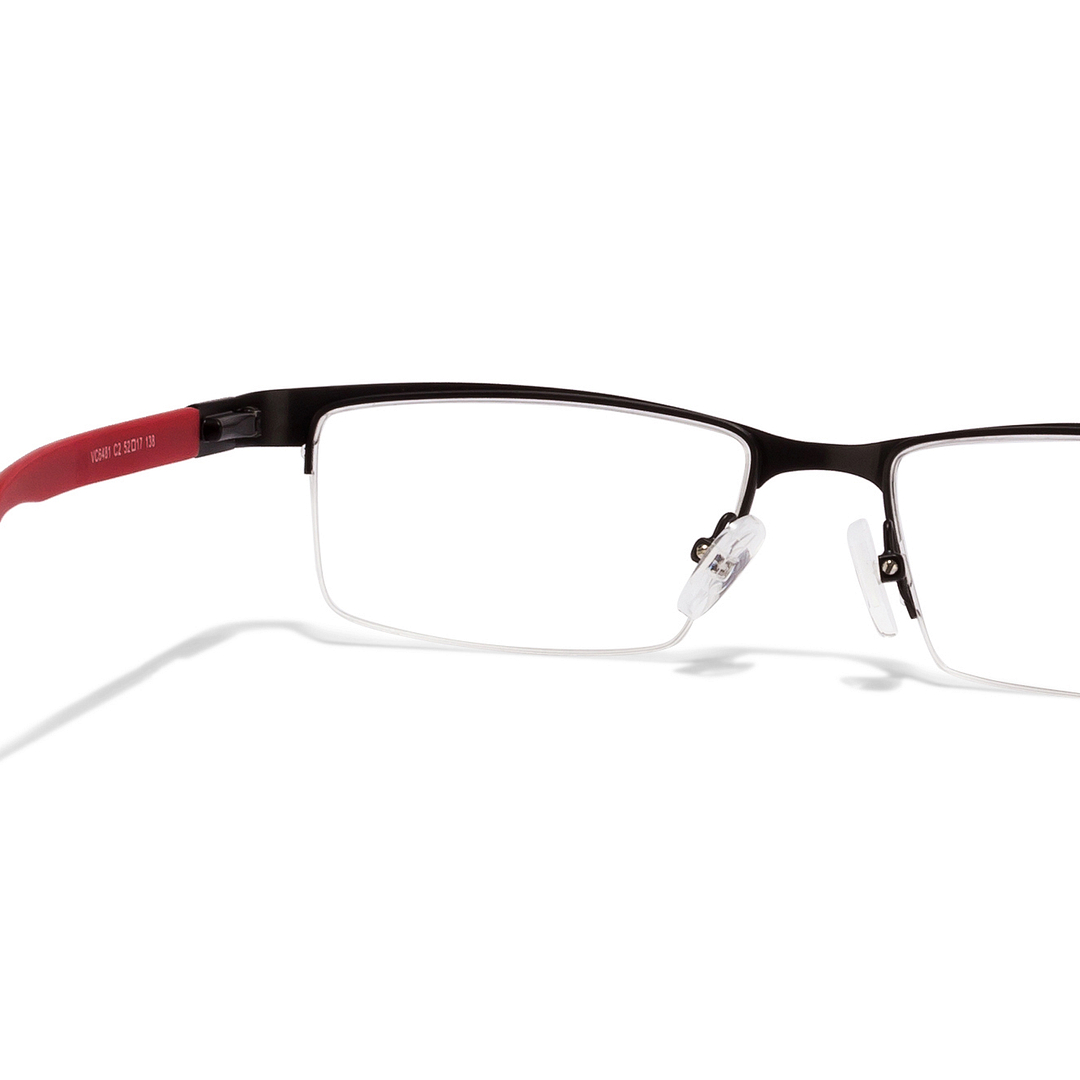 Vincent Chase Online Black Half Rim Rectangle left side