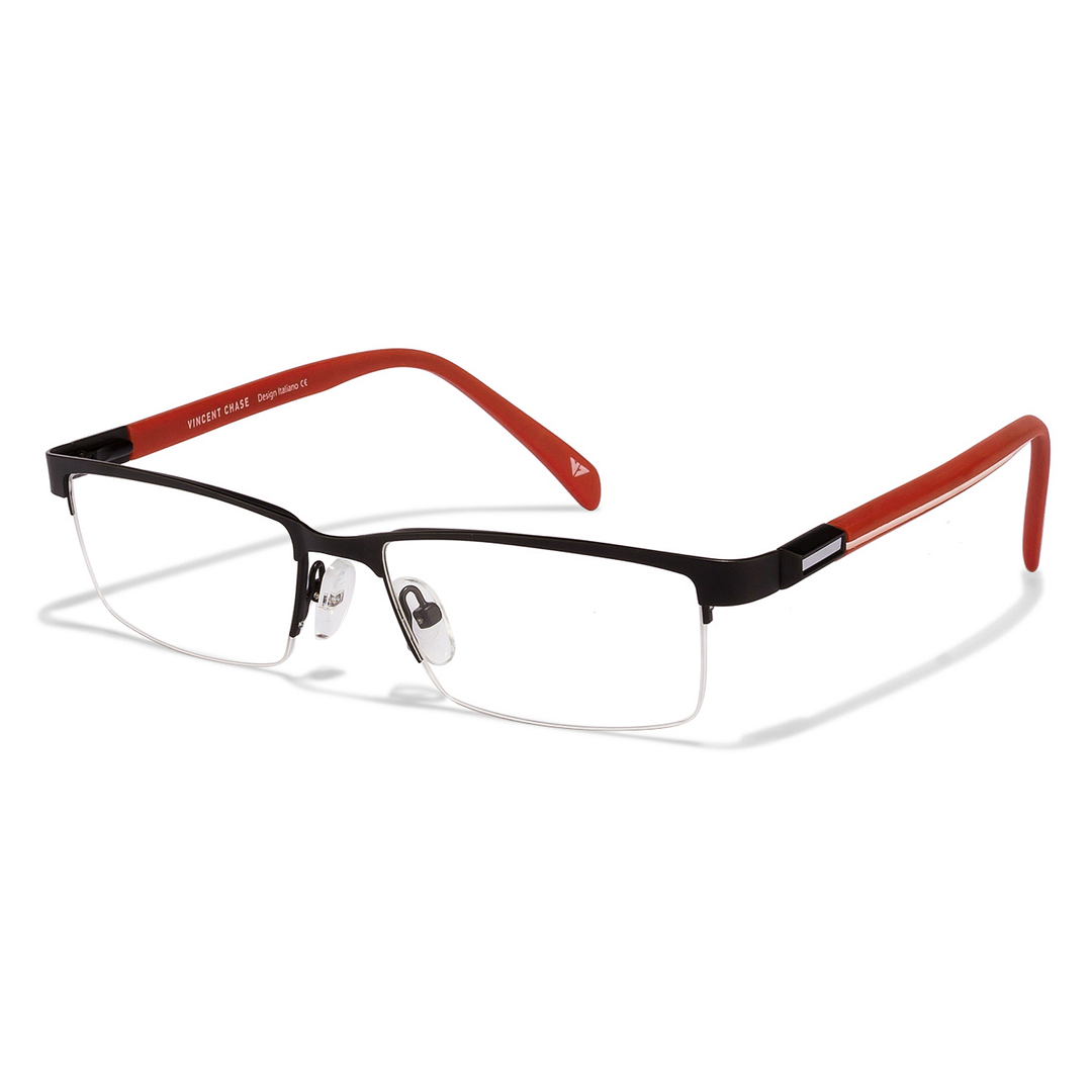 Vincent Chase Online Black Half Rim Rectangle left side