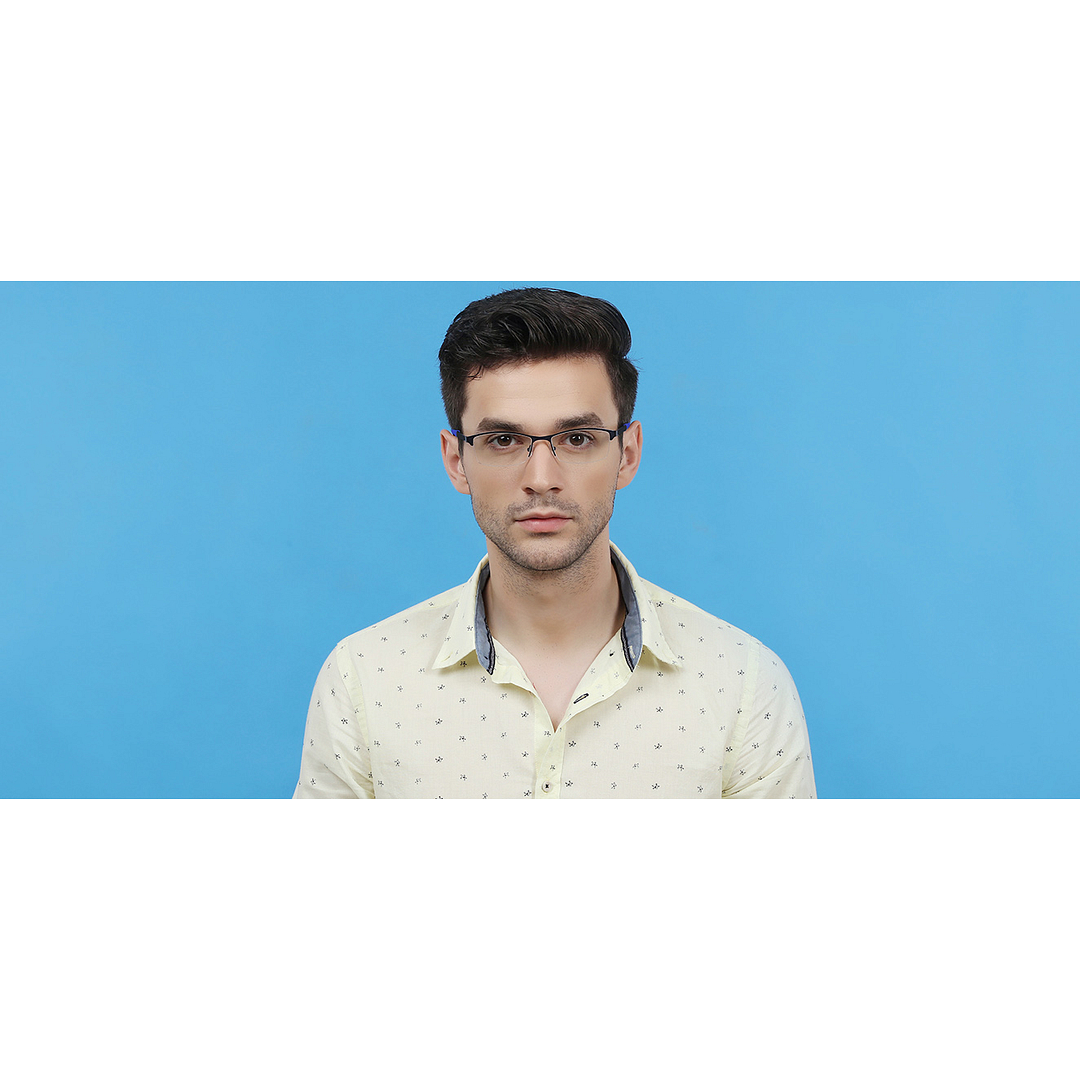 Vincent Chase Online Sky Blue Half Rim Rectangle right side