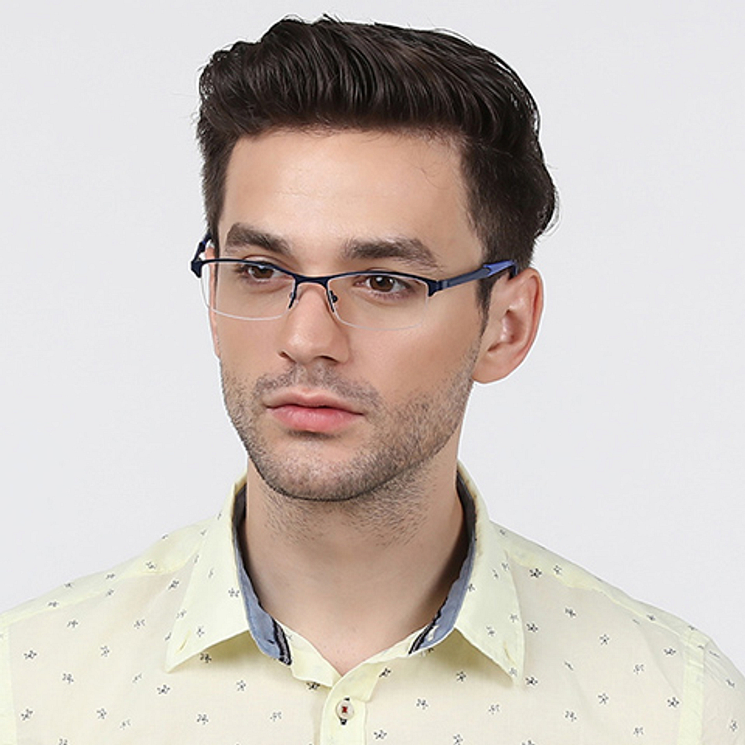 Vincent Chase Online Sky Blue Half Rim Rectangle left side