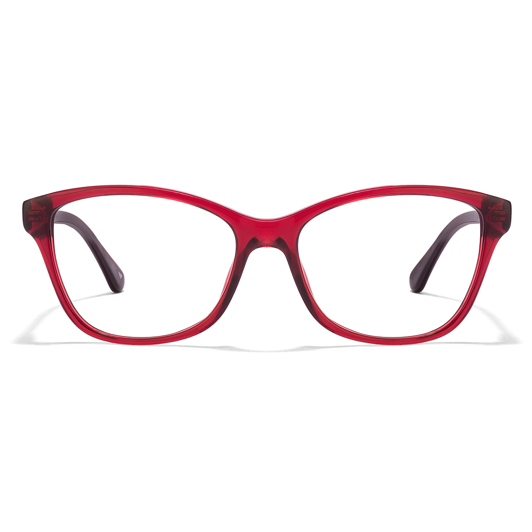 Lenskart Lenskart TOI Special: Maroon Full Rim Cat Eye Lenskart TOI Special Classic Acetate VC 6494- left side