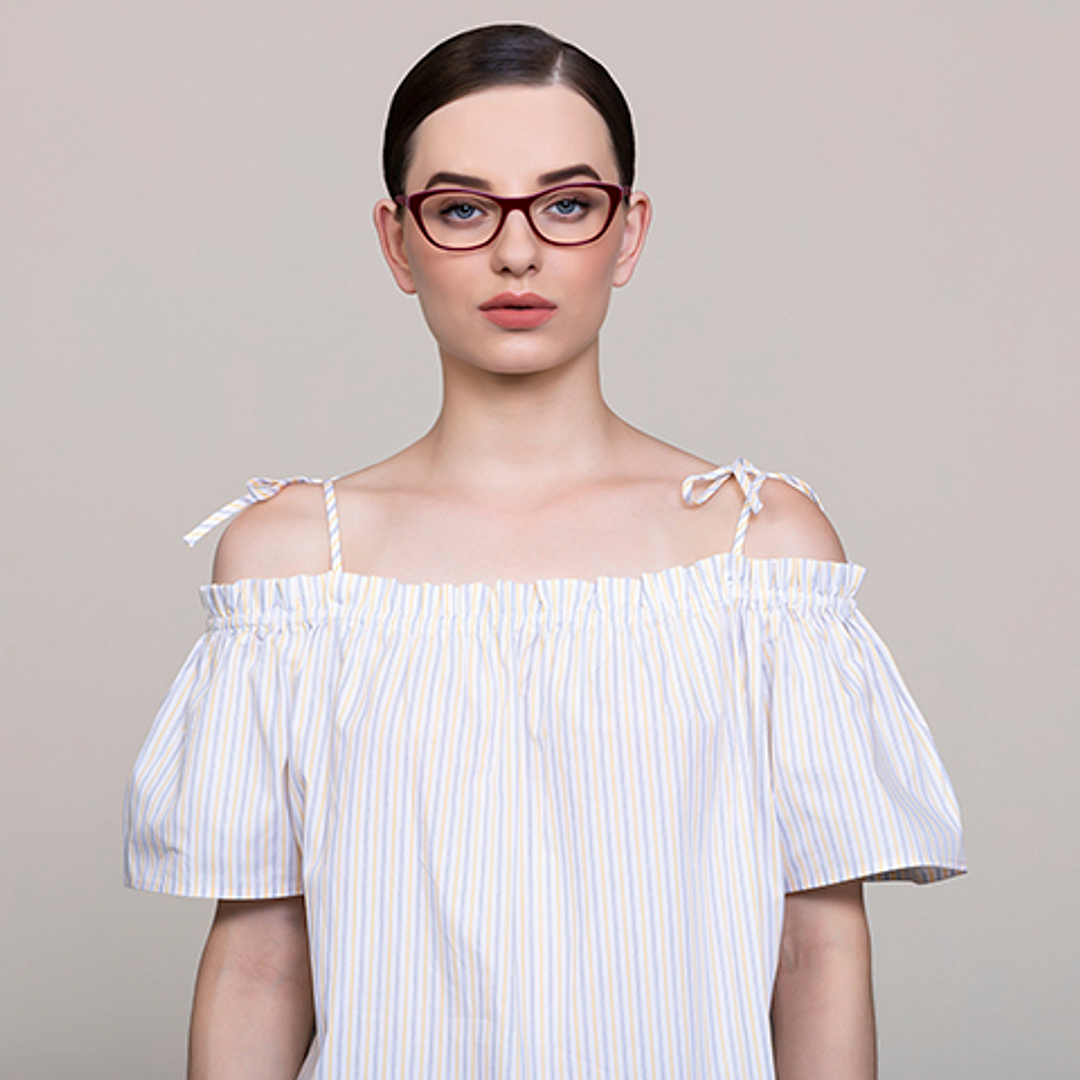 Vincent Chase Online White Full Rim Cat Eye left side