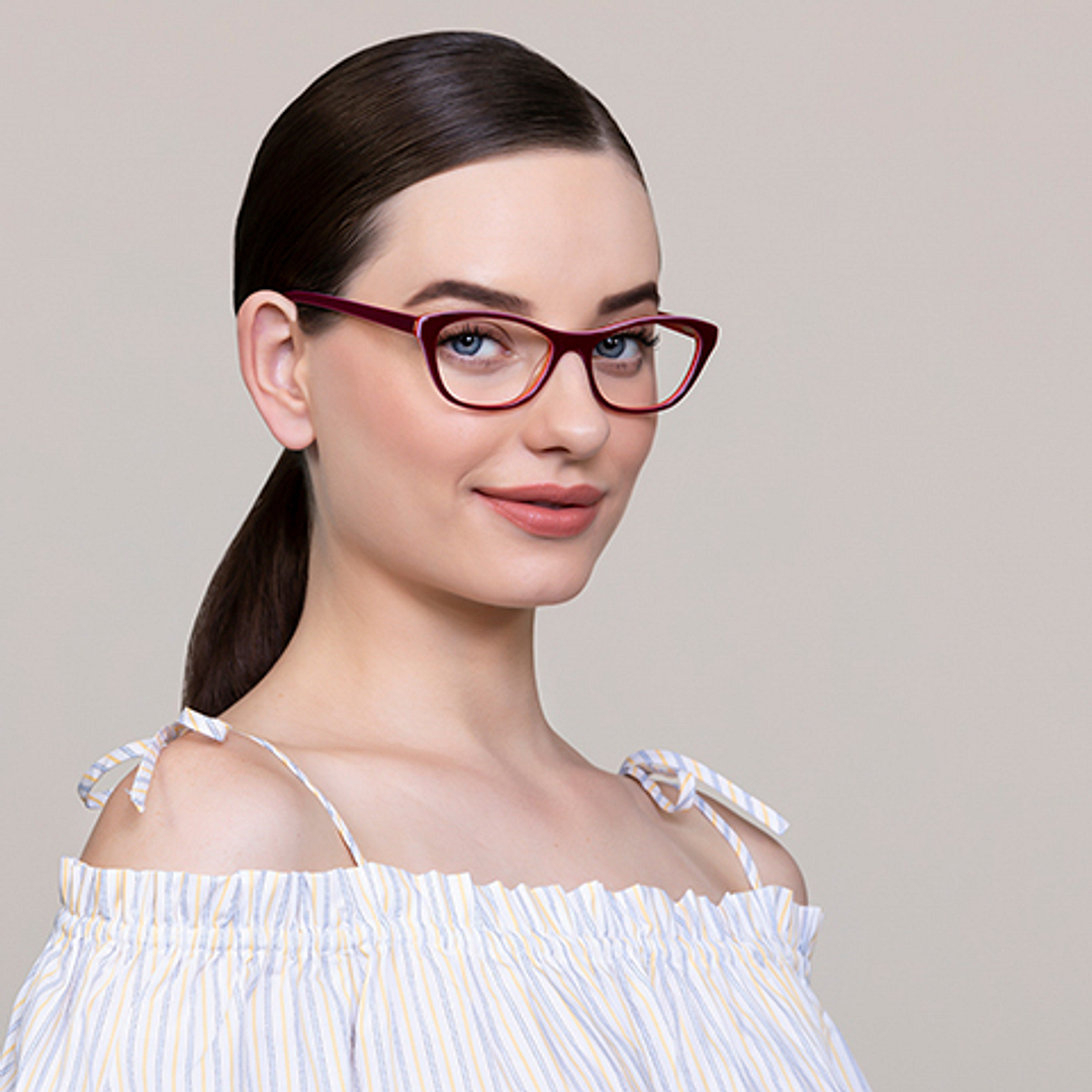 Vincent Chase Online White Full Rim Cat Eye right side