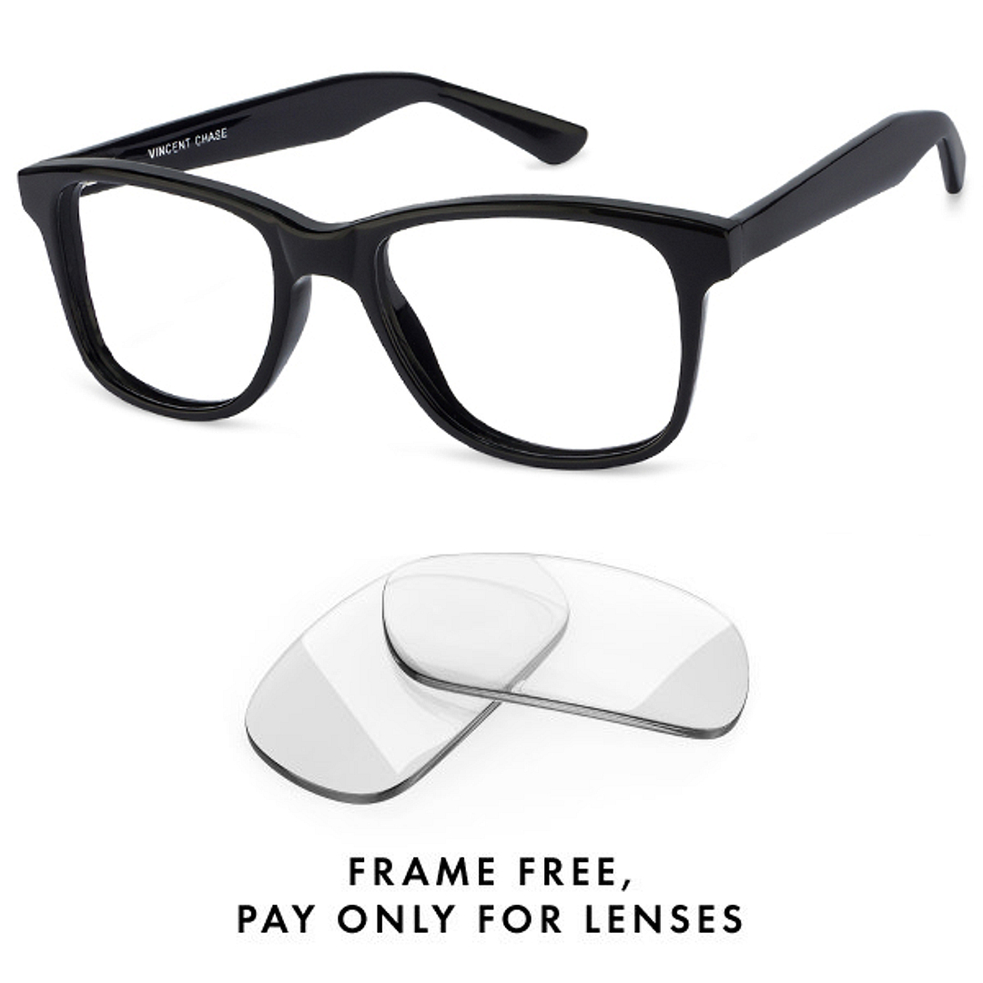 Vincent Chase Online Black Full Rim Square left side