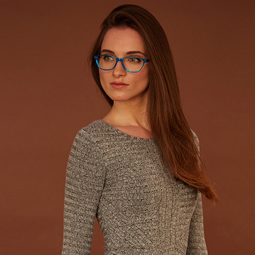 Vincent Chase Online Sky Blue Full Rim Cat Eye right side