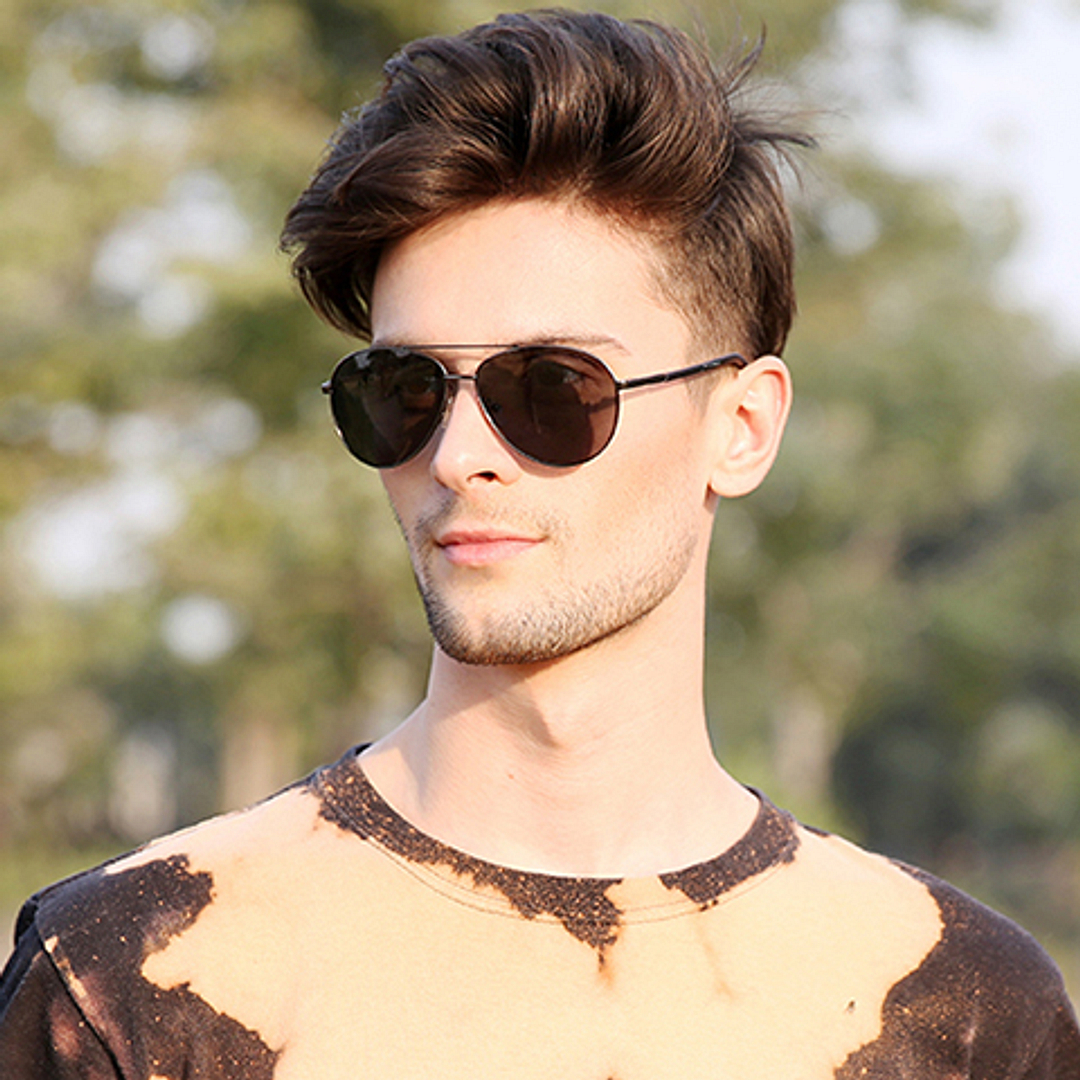 Vincent Chase Online Gunmetal Full Rim Aviator left side