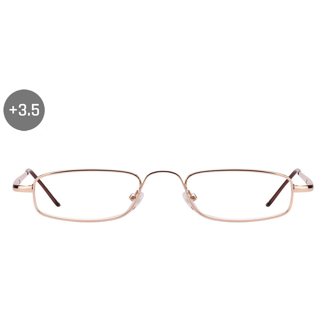 Lenskart READERS Gold Golden Brown Full Rim Rectangle Lenskart READERS VC 6967 Only for 3 5 Prefitted Powers left side