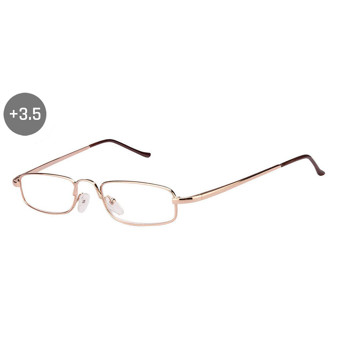 Lenskart READERS Gold Golden Brown Full Rim Rectangle Lenskart READERS VC 6967 Only for 3 5 Prefitted Powers right side