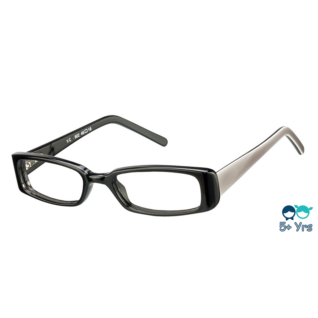 Lenskart Lenskart TOI Special: Black Grey Full Rim Rectangle Kids  5 yrs   Size-46  Lenskart TOI Special VAGABOND VC 802-  EOSS right side