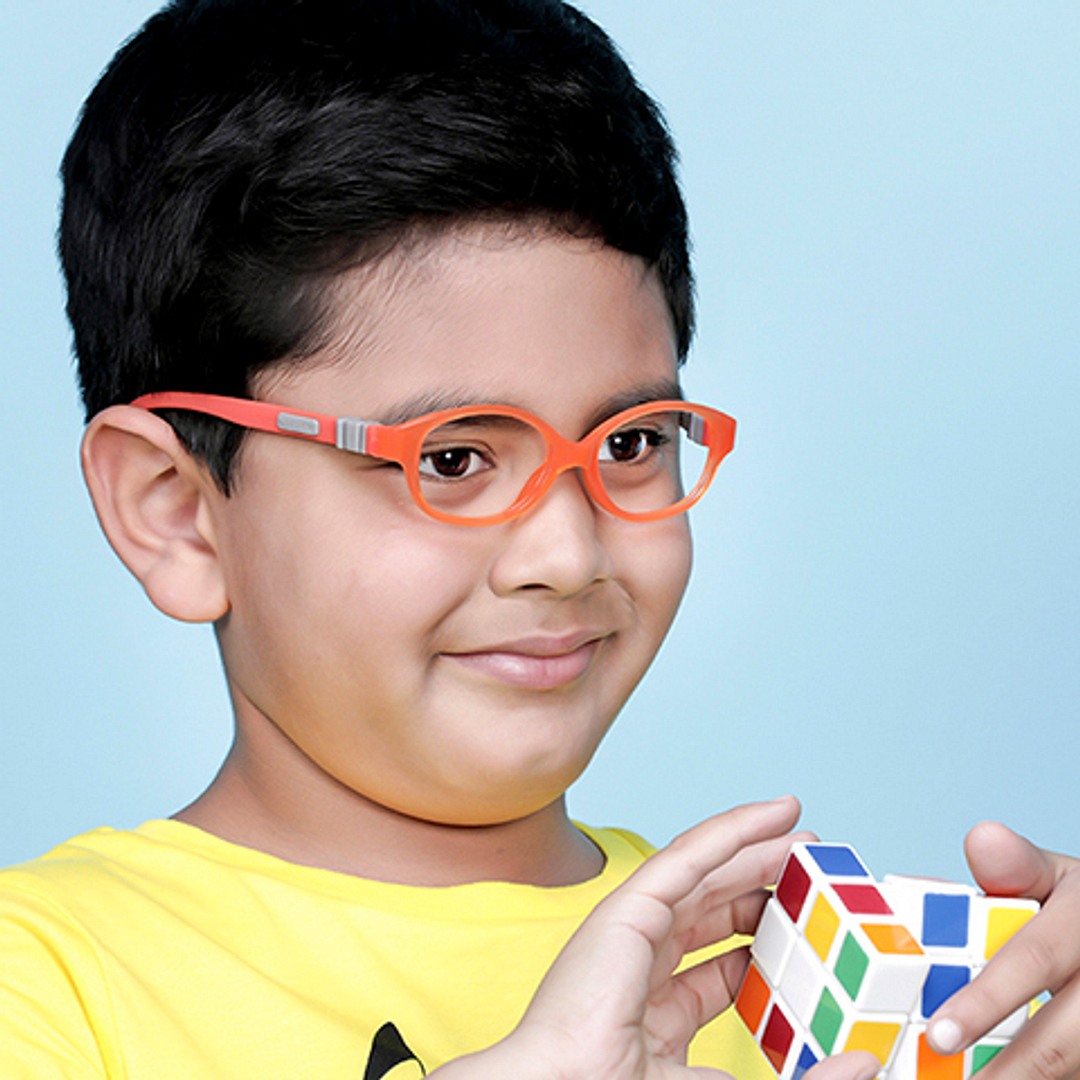 Hooper Online Orange Transparent Full Rim Round right side